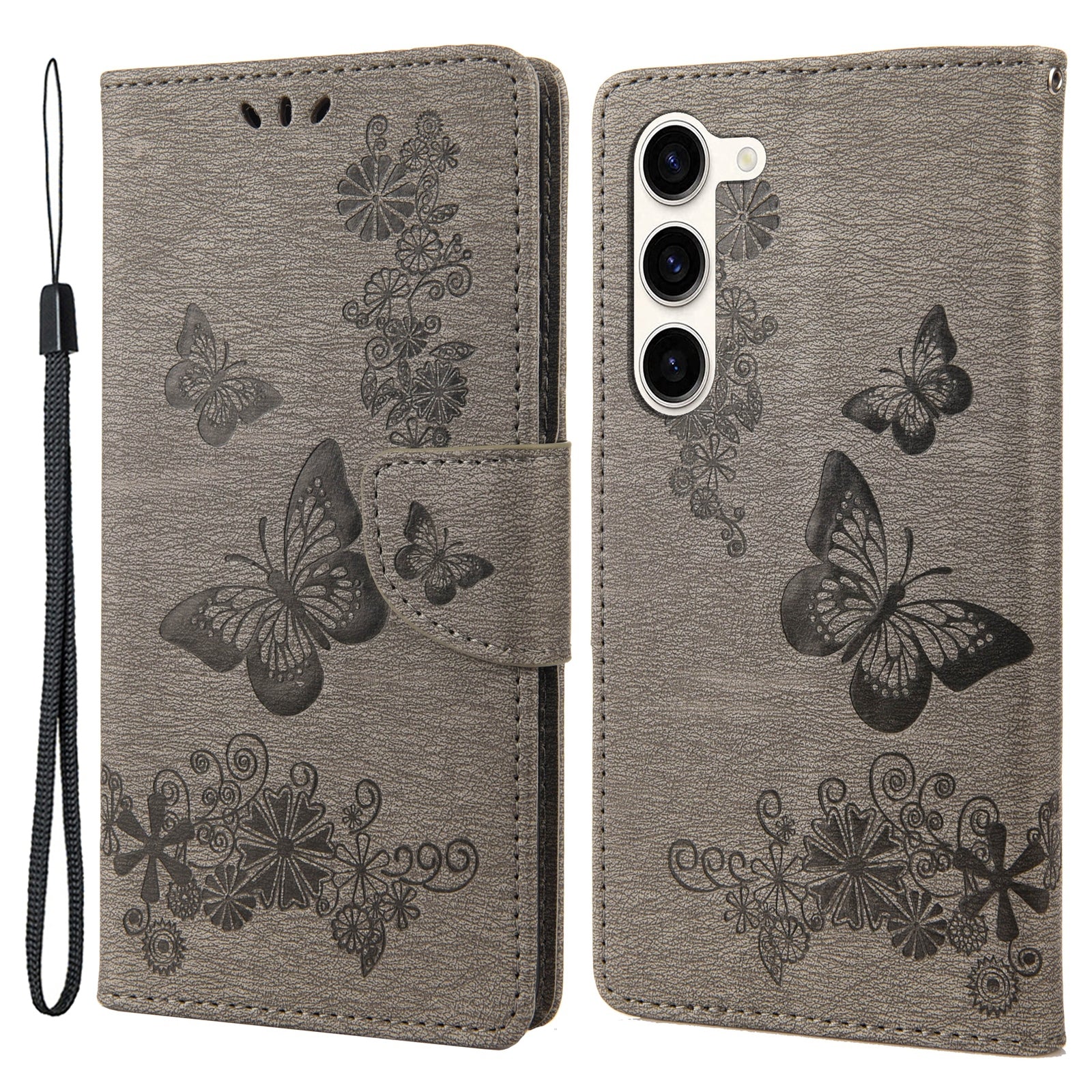 For Samsung Galaxy S23 Full Protection Phone Cover Flip Leather Phone Case Wallet Stand Butterflies Flower Imprinting Shell For Samsung Galaxy S23 Full Protection Phone Cover Flip Leather Phone Case Wallet Stand Butterflies Flower Imprinting Shell